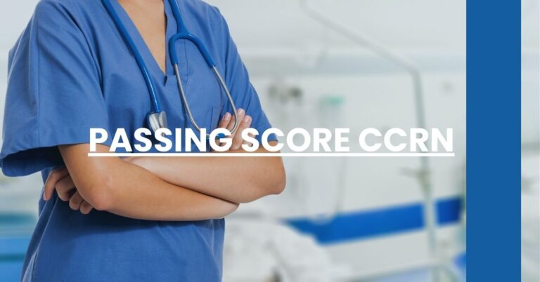 Passing Score CCRN